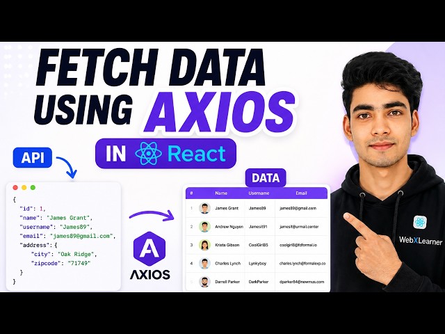 API Tutorial - API Call in React JS | Fetch Data from API in React JS using Axios