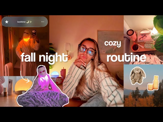 COZY FALL NIGHT ROUTINE🍁 self care, gilmore girls, journaling + rainy