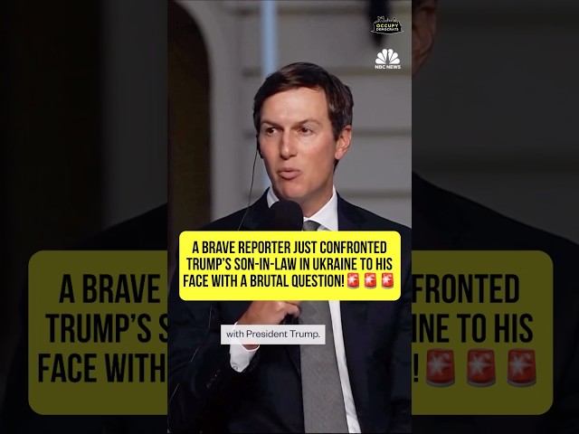 HEROIC reporter HUMILIATES Jared Kushner IN UKRAINE!🚨