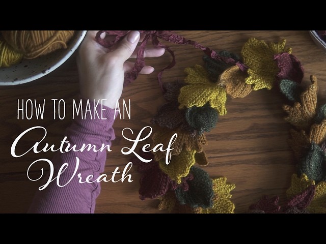 How to Make a Crochet Autumn Leaf Wreath 🍂 DIY Fall Decor
