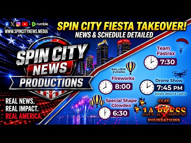 ALBUQUEQUE BALLOON FIESTA TAKEOVER!  SPIN CITY NEWS & CLAY FOUNDATIONS! 🚀🎈 #live #viral #aviation📱