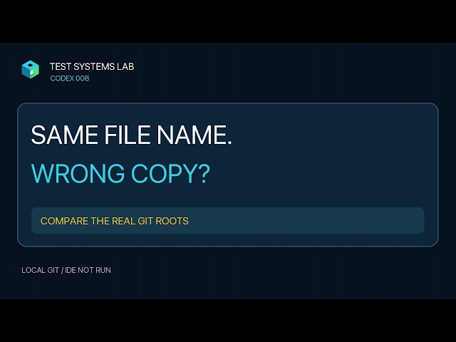 Same File Name, Wrong Working Copy | Codex 008