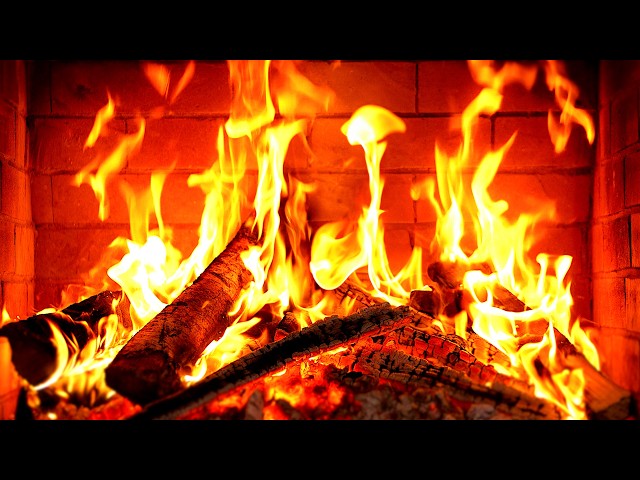 🔥 Fireplace 4K UHD! Fireplace with Crackling Fire Sounds. Fireplace Ambience