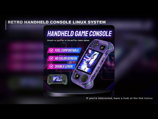 RX6H Retro Handheld Game Console Linux System 3.5 Inch IPS Screen Portable Pocket Video Player 64GB