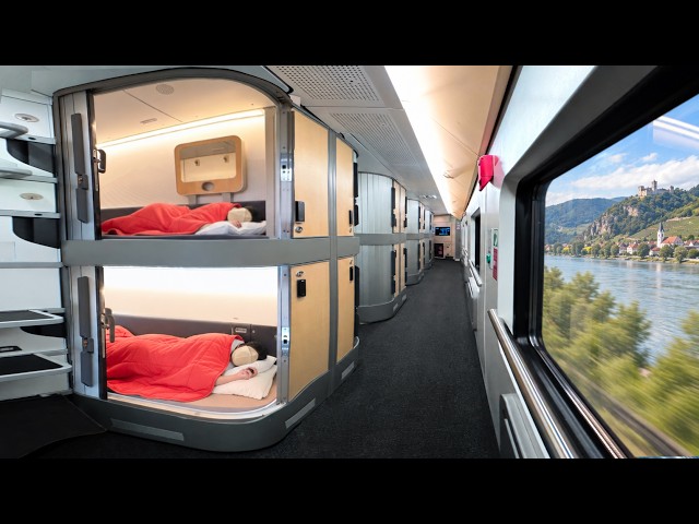 3 Days Across Europe in the TINIEST Capsule Sleeper Train! | Switzerland 🇨🇭→Germany 🇩🇪→Austria 🇦🇹