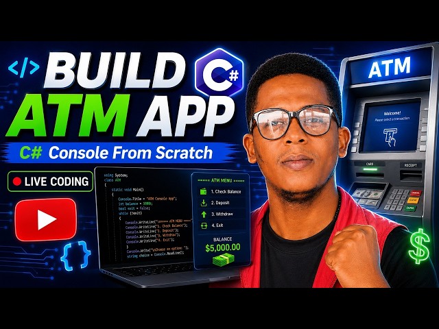 Build an ATM Console App from Scratch with C#  Live Coding Tutoria