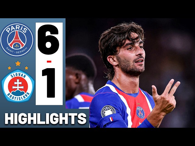 PSG vs Slovan Bratislava 6-1 • FERRAN TORRES HATRICK! HIGHLIGHTS Champions League 26/27