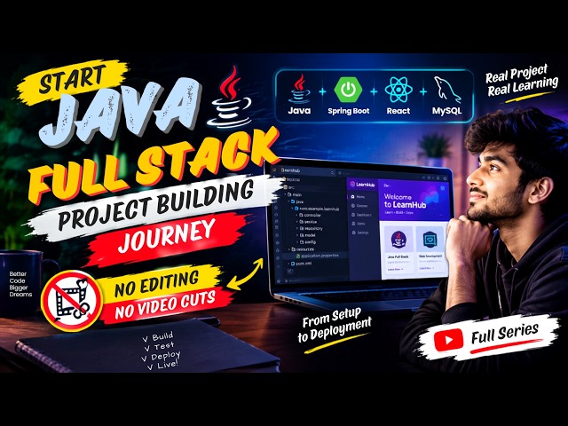 Building a Java Full Stack Project From Scratch | #java  || No Editing, No Cuts | Episode 1