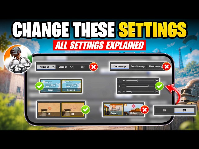 BGMI All New Basic & Advance SETTINGS & CONTROLS | Best Settings/Controls Guide | BGMI & PUBG Mobile