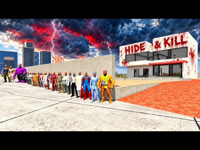 FRANKLIN PLAYS HIDE & KlLL CHALLENGE WITH FRANKLIN CLONES IN INDIAN BIKE DRIVING 3D - GTA V