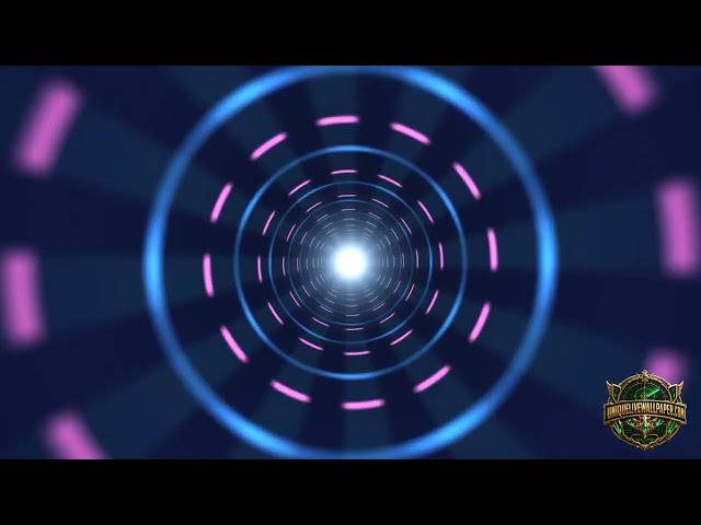 10 Hour Screensaver — Bright Tunnel With Repeated Geometric Patterns and Vivid Colors