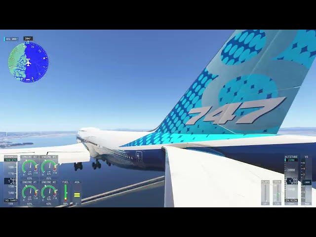MSFS 2024 747 from San Jose to San Francisco (IFR Practice 9070XT) 100X