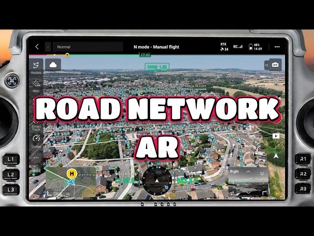 DJI RC PLUS 2: Matrice 4E AR Road Network — Live Street Overlays in Real Time