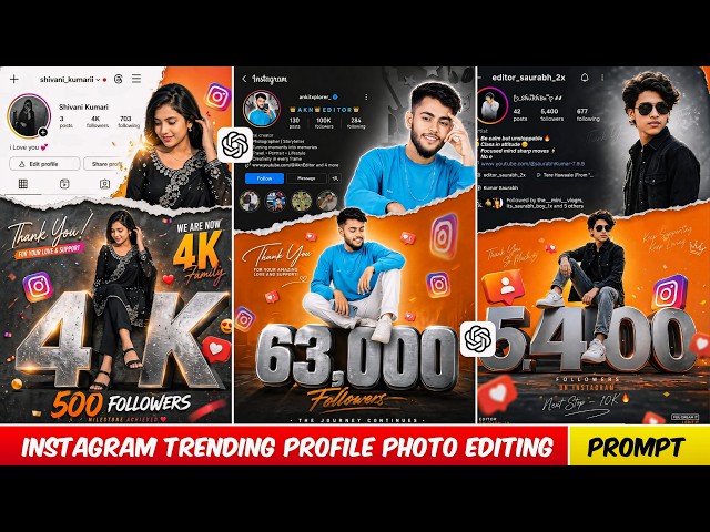 Instagram Trending Profile Photo Editing | Trending Ai Instagram Milestone Poster Photo Editing 