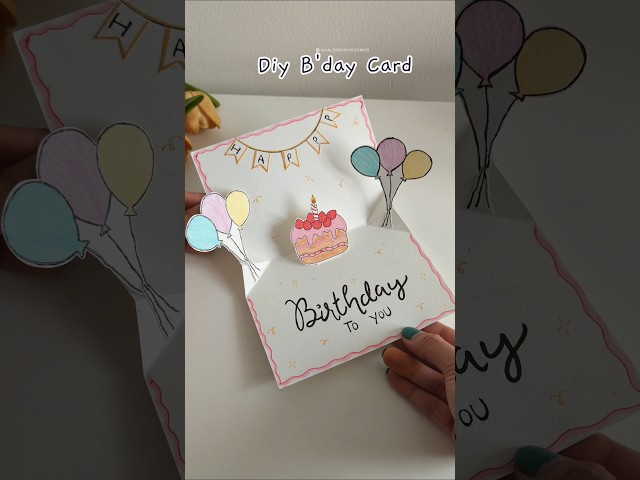 DIY CUTEEST Handmade Birthday Card!