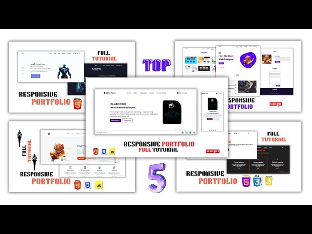 Master Frontend Web Development With 5 Real World Portfolios using html css js Beginners to Advanced