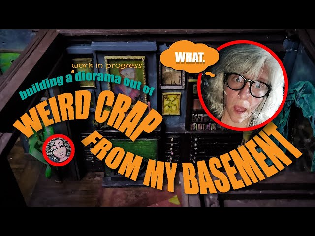 I'm trashbashing a joke about my husband! #diorama #hyperfocus #horror #upcyclng #weird crap