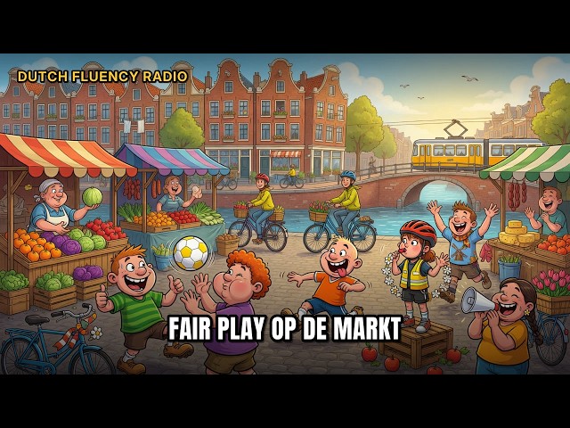 Fair Play op de Markt | Learn Dutch with Afrobeats, Bilingual Nederlands Song