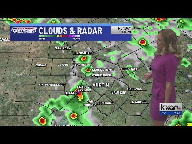A few scattered afternoon showers and storms, abnormal heat through the week | KXAN Weather Forecast