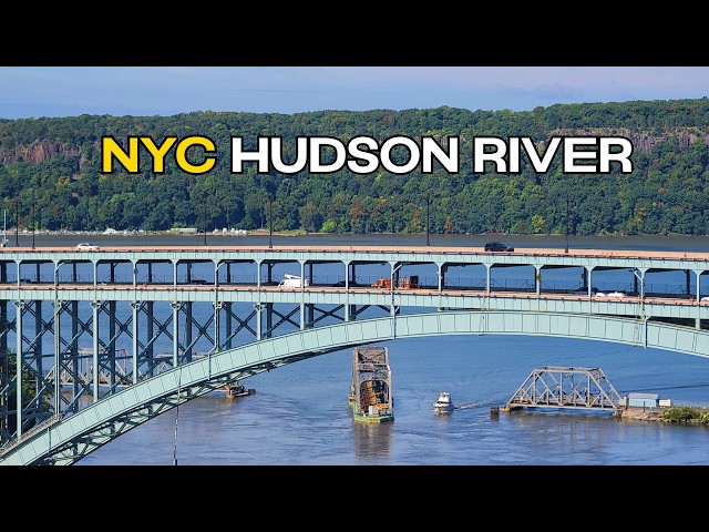 🔴NYC LIVE CAM🚆Amtrak Trains & Hudson River Ambience 🎧 Relaxing ASMR