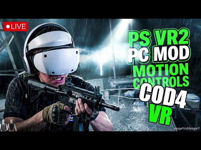 Virtual Warfare: Call of Duty 4 FINALLY in VR! PS VR2 Gunstock Sense Controllers REAL Gameplay Live!