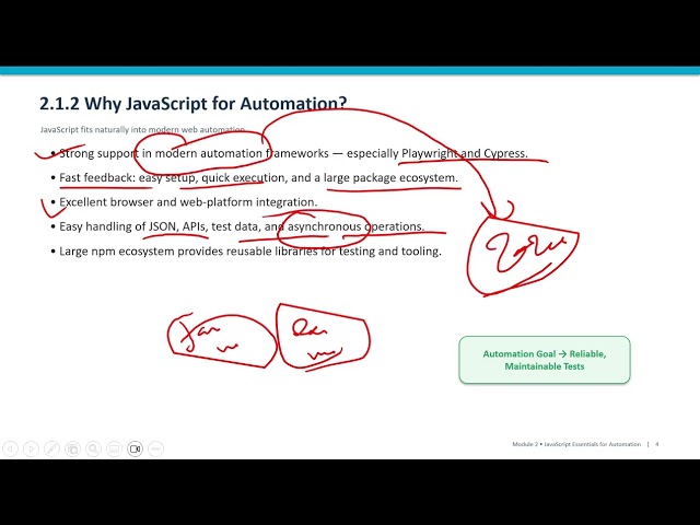 JavaScript Essentials for Automation | JavaScript Fundamentals | Node.js, npm & VS Code: Module_2