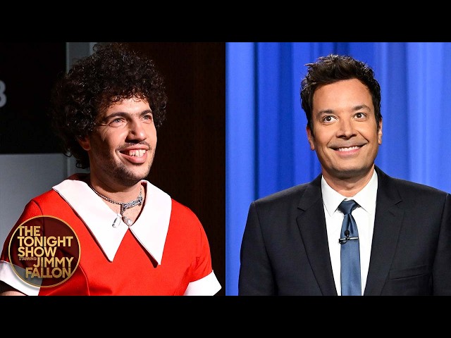 benny blanco Crashes Jimmy's Monologue to Audition for Annie on Broadway | The Tonight Show