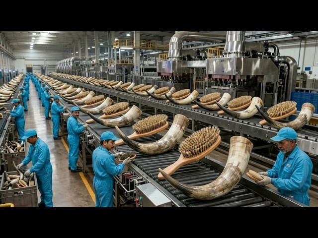 🪮🐄 Inside a Hair Brush Factory | Cow Manufacturing | Factory Frenzy