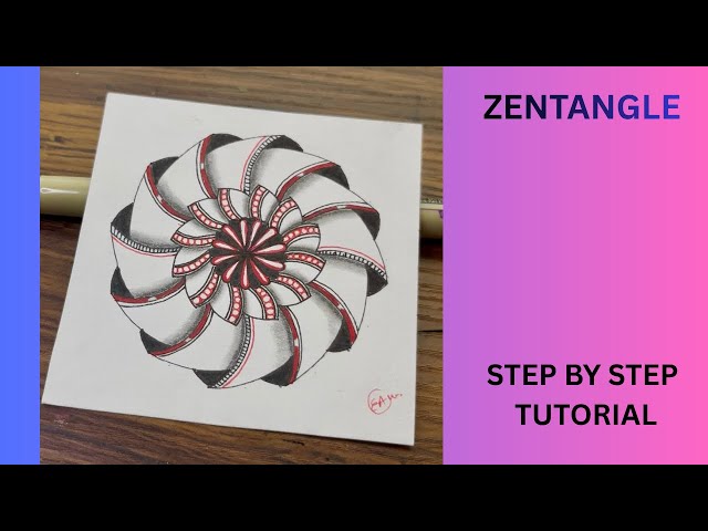 Calm Your Mind With Zentangle Pattern | Drawing Tutorial For Beginners 