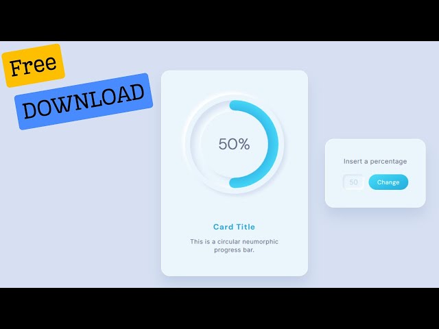 Neumorphic Circular Progress Bar | HTML CSS JavaScript Tutorial