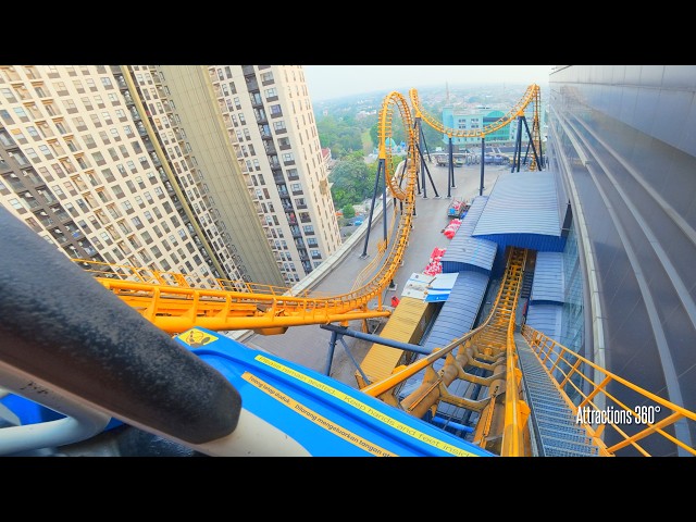 ROOFTOP Roller Coaster on Top of a Mall! + 2 More Indoor Coaster POVs & Monster Wars Attraction