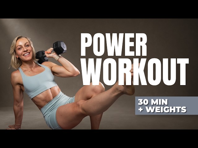 30 MIN POWER WORKOUT | STRENGTH & CONDITIONING | FULL BODY SWEAT | REPEAT | + Weights