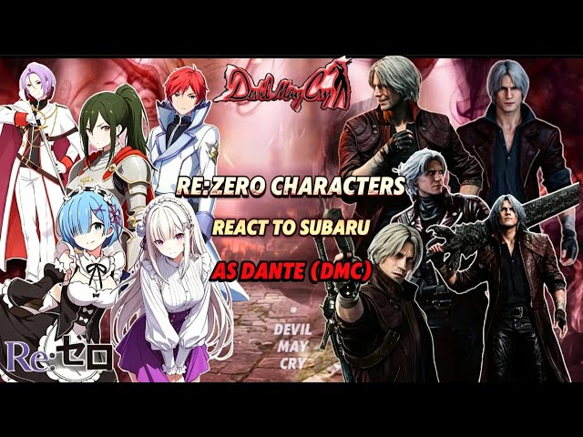 Re:zero Characters React To Subaru As Dante (DMC) | Dante vs Vergil | | Devil May Cry| GachaReact|🇺🇸