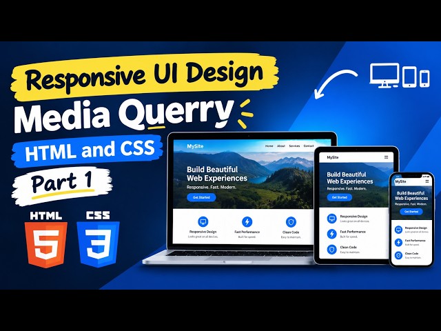 Responsive UI design ~ Media Querry   html and css part 1