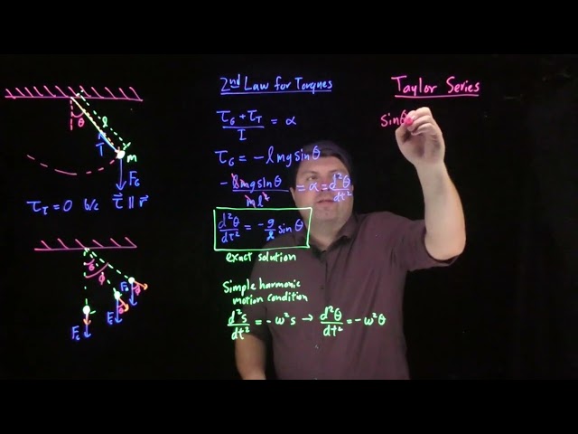 Pendulums as Simple Harmonic Oscillators - Using Torque