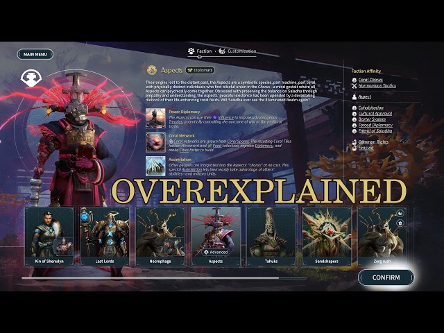 Aspects overexplained,  the first 30 turns | Endless Legend 2, Endless difficulty, Fast
