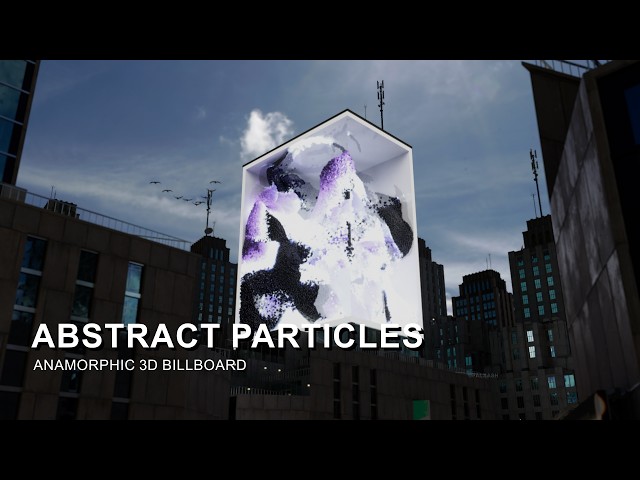 Abstract Particles - 3D Naked Eye/Anamorphic Billboard | Maxon Cinema 4D & Octane Render