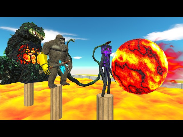 Fireball Pushed Monsters into Lava #2 - Animal Revolt Battle Simulator