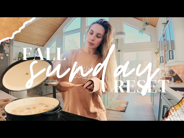 a cozy fall sunday at home 🍂 soup, self-care & soul revival