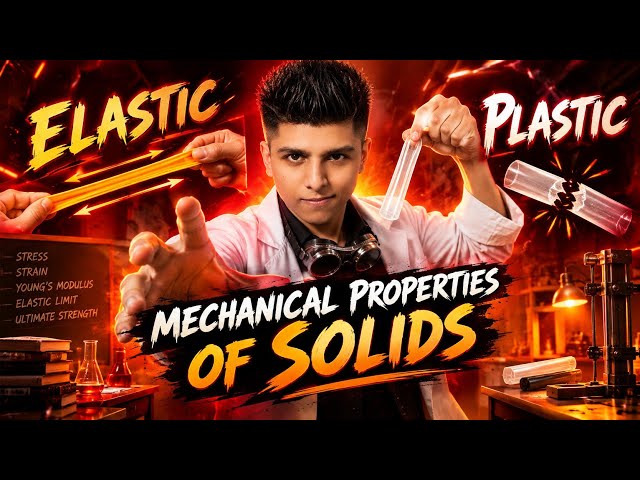 ELASTICITY & STRESS  CURVE in 10 MINUTES 🔥 | Class 11 Physics | Mechanical Properties of Solids