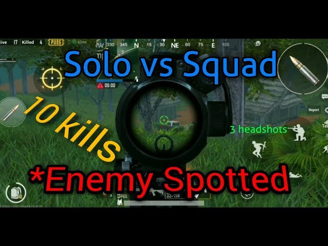 Solo vs Squad | 1 vs 4 | 10 kills | Pubg Mobile funny gameplay |RanitXtr3m3