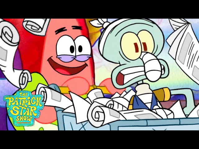 Patrick & Squidward’s Newspaper Delivery Adventure 🗞️ | Full Scene | Patrick Star