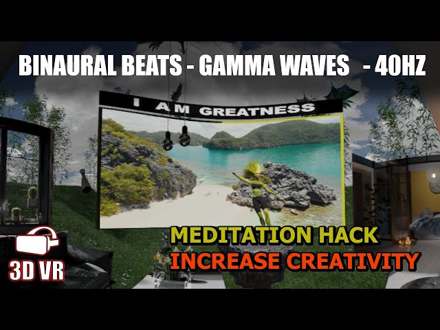 Meditation Music W/ 40 hz Binaural Beats & Visual Stimulus in VR.