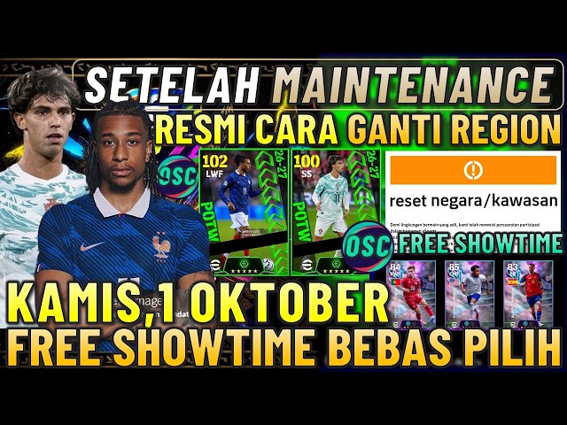 RESMI GANTI REGION ! SETELAH MAINTENANCE 1 OKTOBER GRATIS SHOWTIME BEBAS PILIH & BOCORAN POTW NEGARA