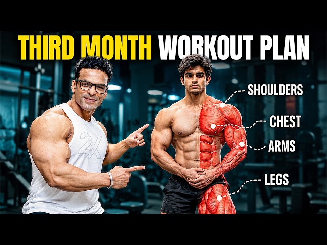 Third Month at Gym | Full Month Muscle Building Workout for Beginners | Yatinder Singh