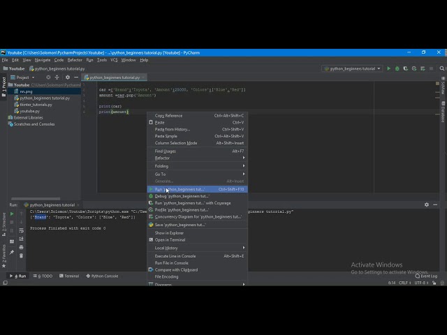 Python Tutorial for Beginners 4 - Dictionary