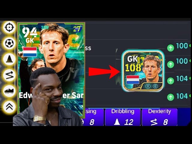 EDWIN VAN DER SAR 108 GK TRAINING GUIDE 🔥 BEST BUILD & SKILLS | eFOOTBALL