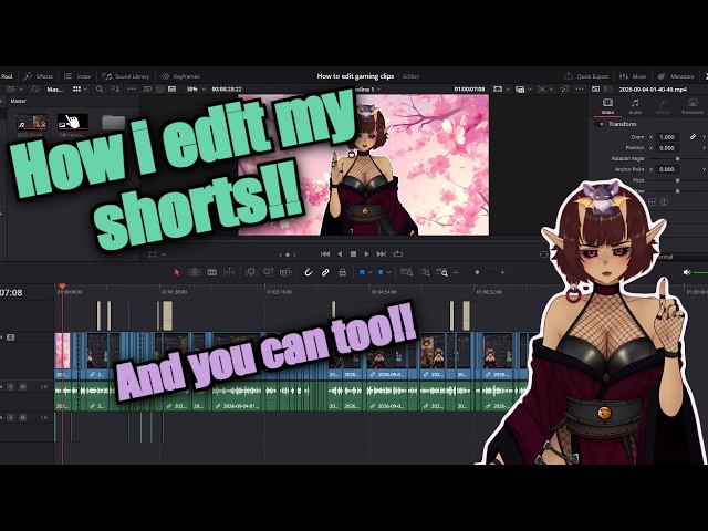Game On! Fast Davinci Resolve Editing for VTubers & Gamers