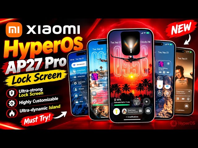Xiaomi HyperOS AP27 Pro Lock Screen 🔥 NEW iOS 27 Style Theme | Android Customization