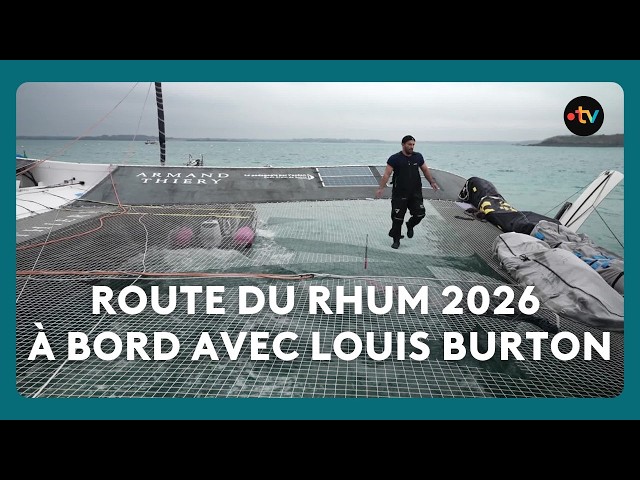 Route du Rhum: On board with Louis Burton. The sailor from Saint-Malo makes his first race in the...